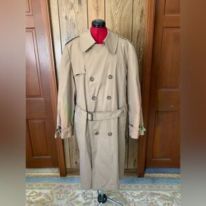 Vintage London Fog Men's Double-Breasted Trench Coat - Size 42